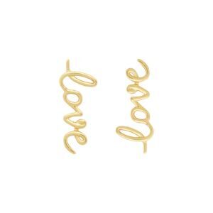 KATE SPADE New York Say Yes Love Earrings in Gold